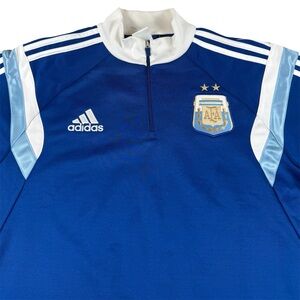 Adidas Argentina 2013 Quarter Zip Soccer Futbol Warm Up FIFA World Cup Men’s L